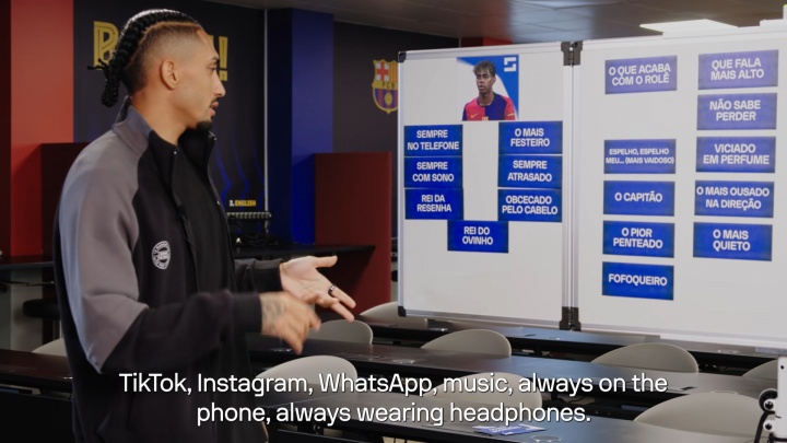 毕竟18岁!拉菲尼亚:亚马尔玩手机到很晚才睡,总花几小时搞发型